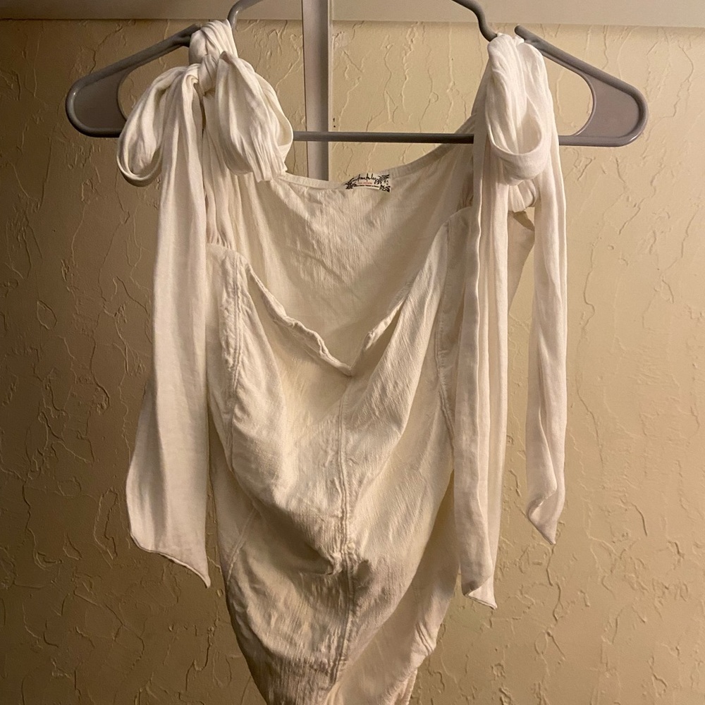 Free People bow tie bodysuit